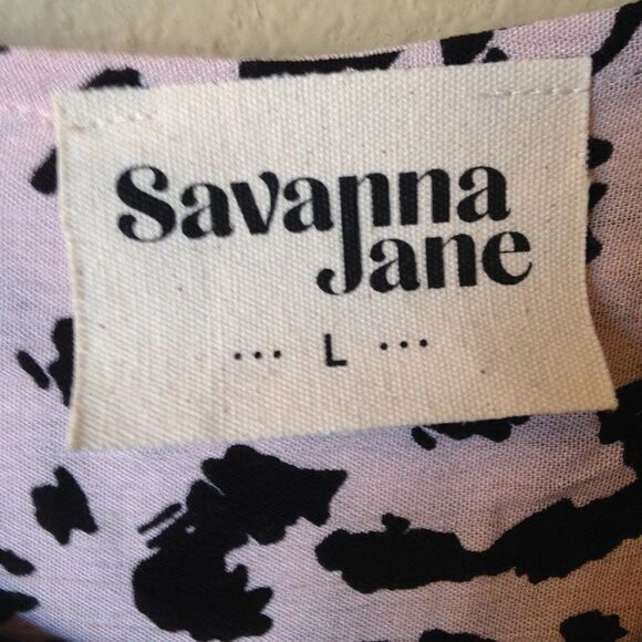 Savanna Jane Leopard Floral-Embroidered Top Large - Picture 6 of 8